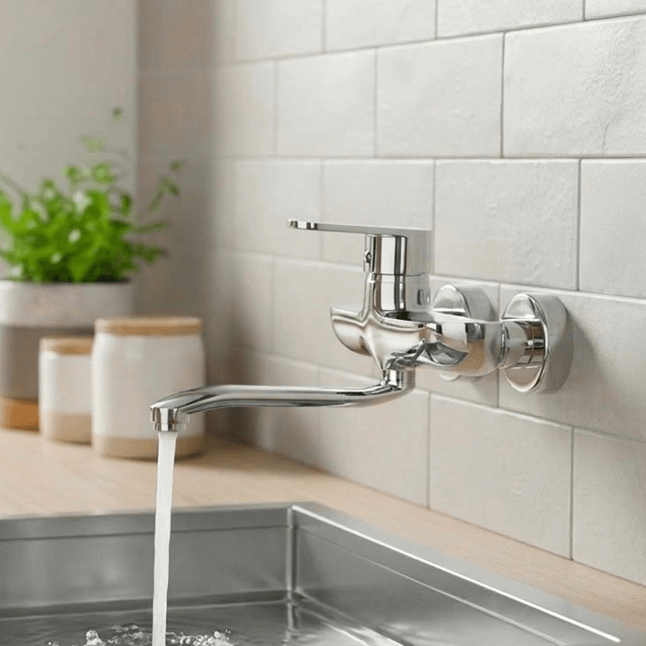 GoL Single Handle Wall Kitchen Mixer